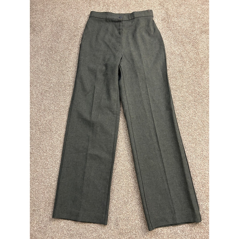 90s Bending Easy Dress Pants Womens 12 Gray Excellent High Rise Straight Trouser